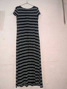 Striped Maxi Dress - Casual Style