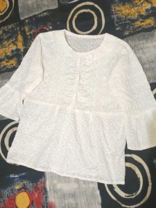 White Chikankari Kurti