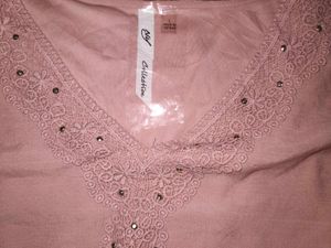 Elegant Pink V-Neck Top with Tie Sleeves
