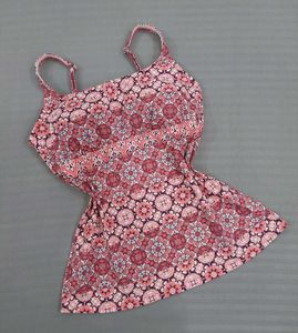 Boho Floral Print Padded Camisole Top