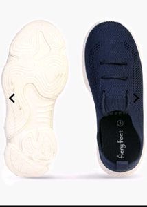 Navy Blue 'Fiery Feet' Sneakers