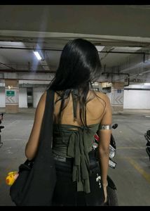 Y2K Grunge Graphic Halter Top