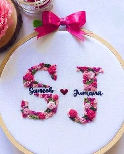 Couple Initial Letter Hoop