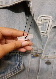 Trendy Light Wash Denim Jacket