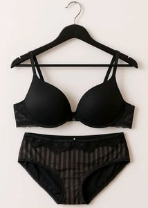 Black Bra and Panties Combo Set