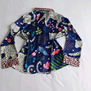 Silky Leopard Print Pajama tops🐆🌺✨️