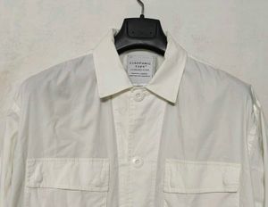 Classic White Utility Shirt Jacket