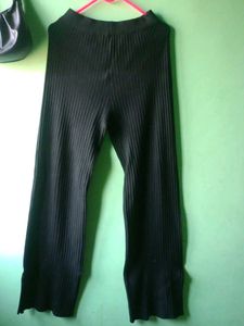 Stylish Black Knit Pants