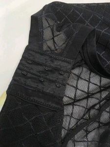 (21)Black Mesh Bodysuit