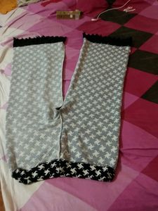 Palazzo Black N White Printed Crepe Size36-40