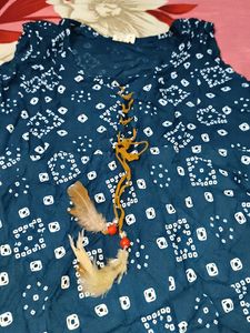 Boho Navy Blue Printed Mini Dress 👗💝