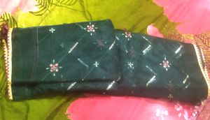 Saree With Blouse Piece Attached