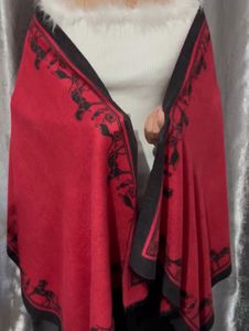 Designer Red And Black shawl