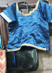 Embroidered Blue Ethnic Set
