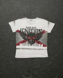 Jean Pascale 'Ignition Skull' Biker Graphic Tee
