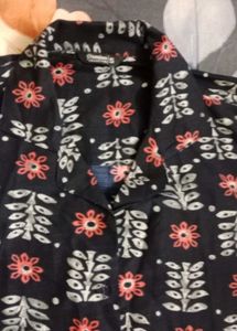 Stylish Dark Blue Printed Kurta