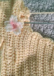 crochet lemon yellow top