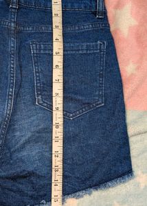 Embroidered Denim Shorts