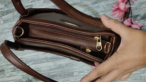 Brown Round Handle Bag