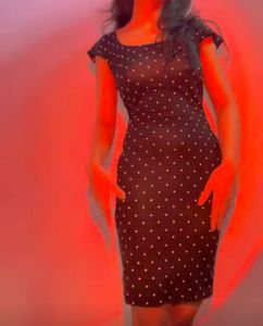 Chic Polka Dot Bodycon Dress