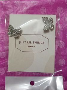Sparkling Butterfly Stud Earrings