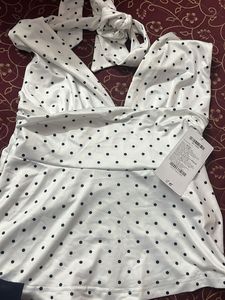 Polka Dot Halter Neck Top