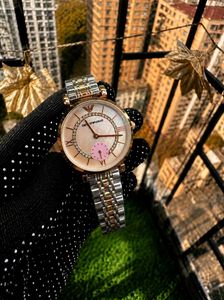 Emporio Armani Two-Tone Watch with Crystals