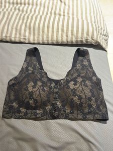 Elegant Lace Front-Button Bra