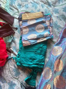 Elegant Floral Print Ethnic Gown with Dupatta
