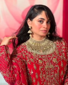 Stunning Red Embroidered Lehenga Choli