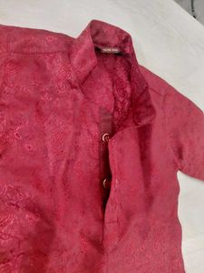 Boy's ethnic Maroon Kurta