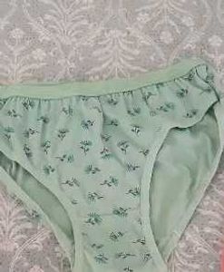 Cute Mint Green Floral Briefs