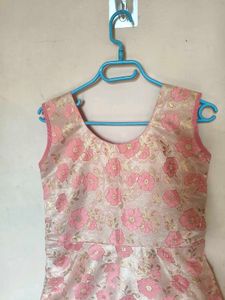 Elegant Pink Floral Gown