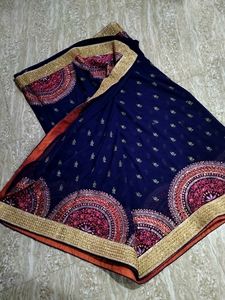 Eambradary Stone Work Chiffon Saree