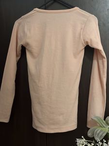 Soft Pink Long Sleeve Henley Top