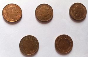 5 Combo- Penny Elizabeth D.G REG. F.G Rare Old Co