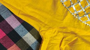Festive Yellow Gota Work Anarkali Kurti