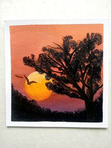 Sunset Painting Tree