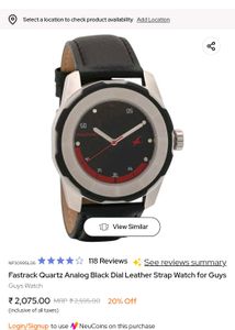 Fastrack Analog Leather Strap Watch