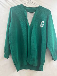 Green "G" Letter Knit Sweater