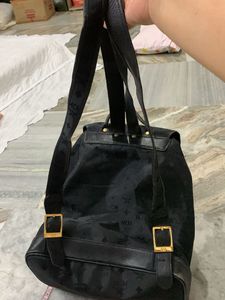 Authentic MCM Logo Print Backpack