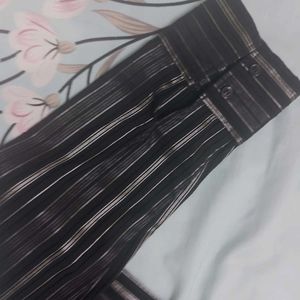 Black Fitted Striped Shirt