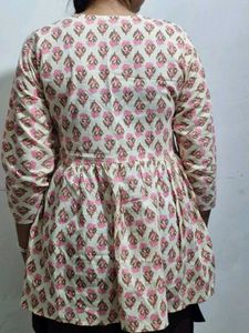 Floral Print Cotton Kurta