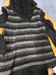 Yellow Duffle Coat with Striped Top 32-34