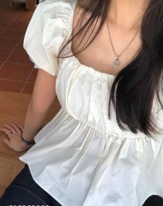 Chic Off-White Puff Sleeve Top