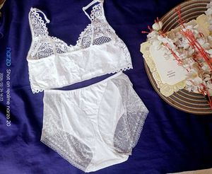 Elegant White Lace Lingerie Set