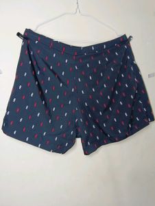 black Printed Skort