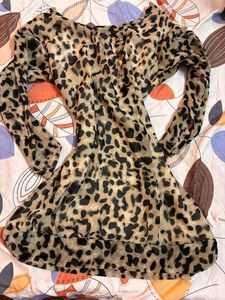 Sheer Leopard Print Top