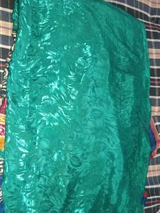 satin  Green Saree