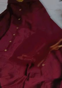 Dark Maroon Wedding Guest Gown